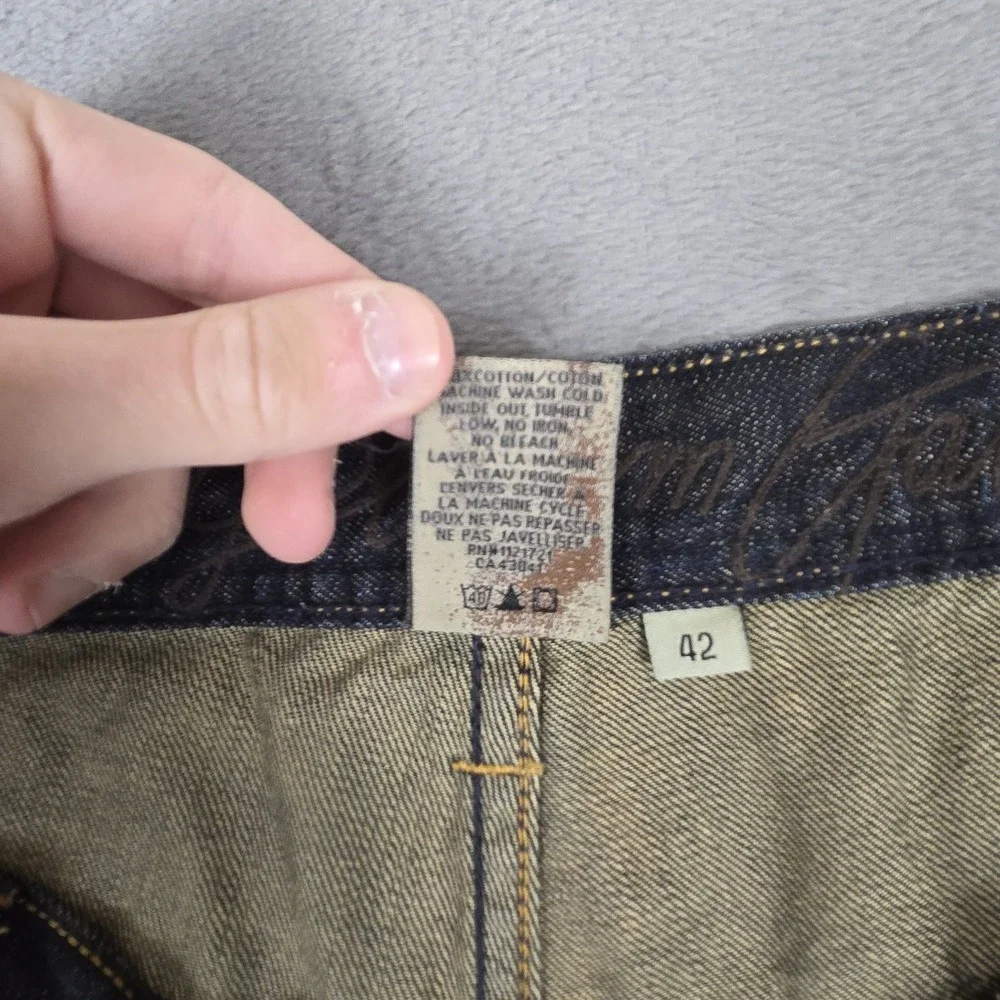 Antik Denim Jeans Shorts Mens 42 Zip Pockets‎ Embroidered Cotton Baggy Y2K
